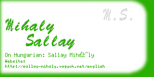 mihaly sallay business card